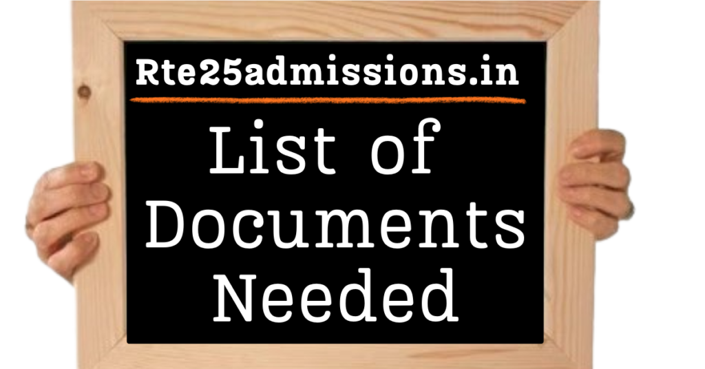 List of RTE Documents Needed for RTE Admission 2026