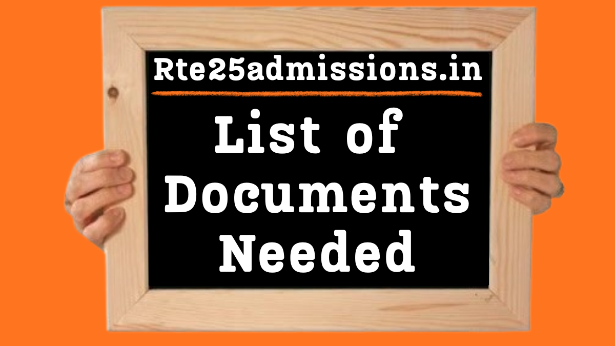 List of Documents Needed for RTE Admission 2026